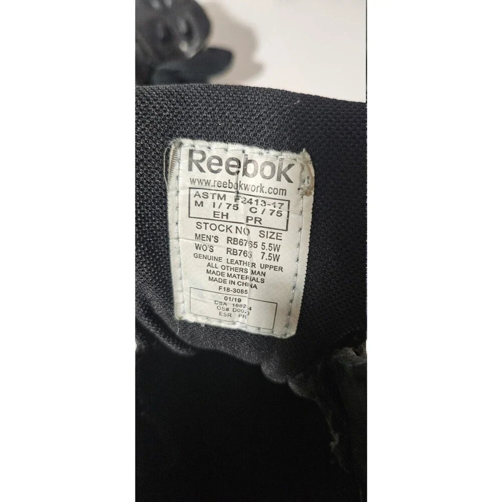 Reebok Work Trainex Black Size Mens 5.5W / Womens 7.5W RB6755 or RB6765